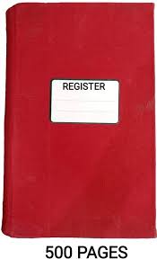 Big Hard Register (288 & 320 Pages) 3Quire